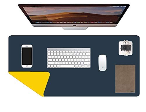 DUAL SIDE NON SLIP DESK PAD (YELLOW & BLUE) , (70X30)