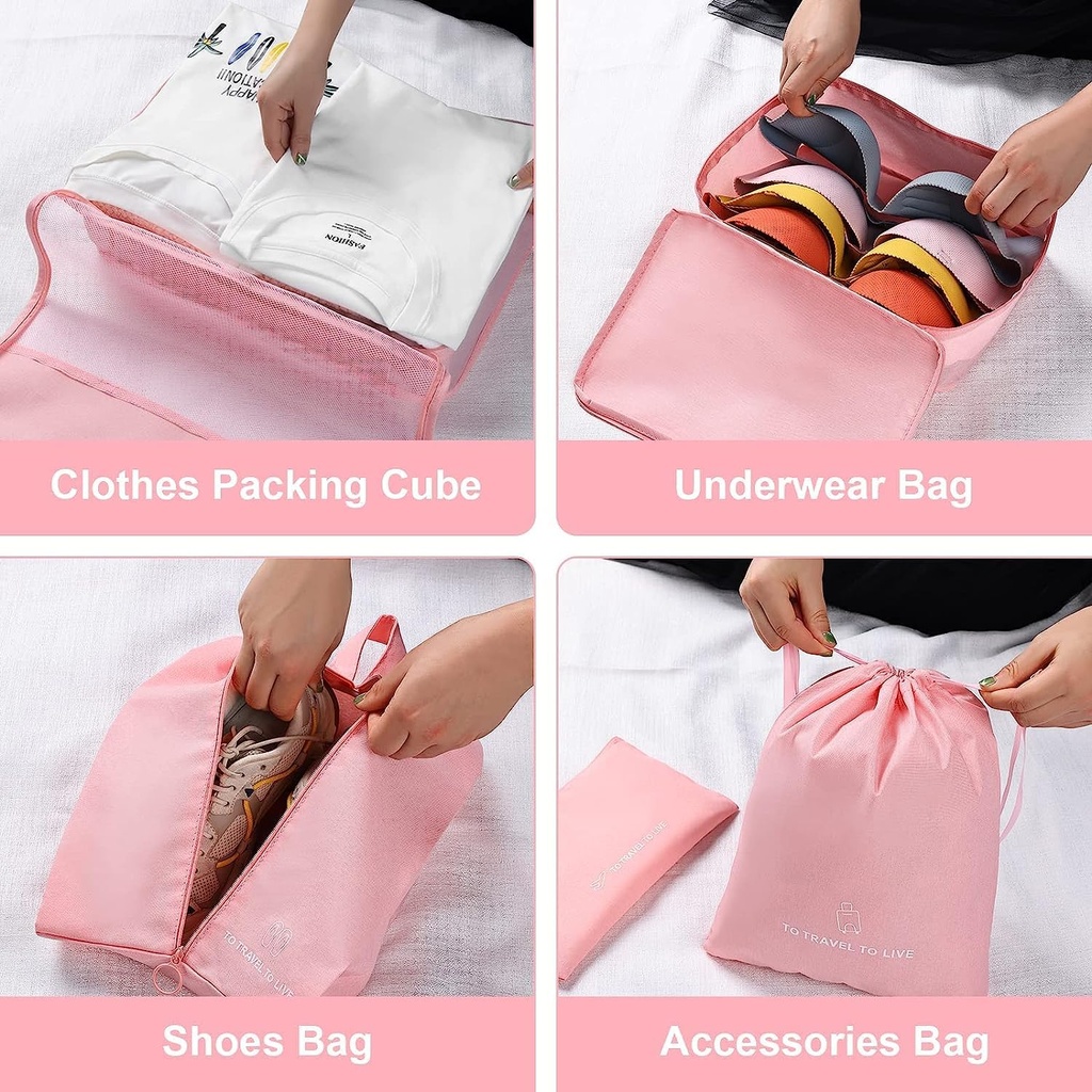 7 PCS TOILETRY BAG