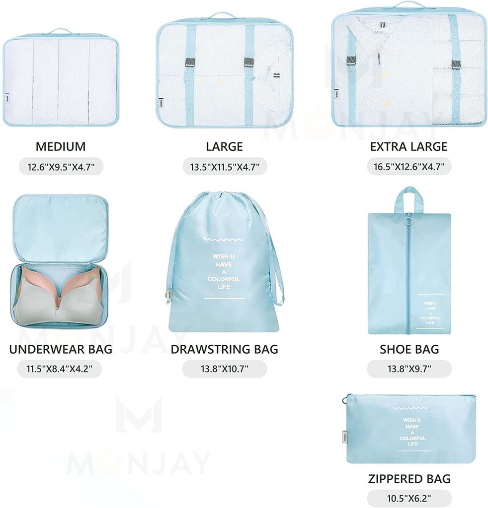 7 PCS TOILETRY BAG