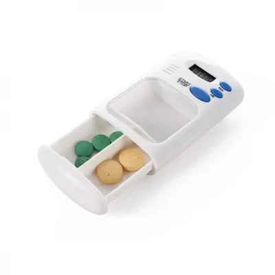 MINI PORTABLE TRAVEL PILL BOX WITH ALARM TIMER