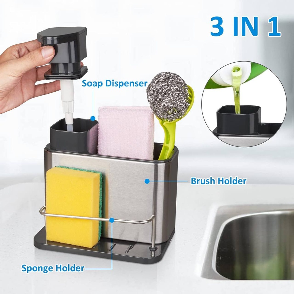 Stainless Steel 3 in 1 Sink Caddy Stand