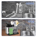 Stainless Steel 3 in 1 Sink Caddy Stand