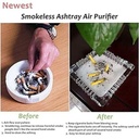 DISPOSABLE SMOKELESS CIGARETTE ASHTRAY INCLUDING SAND CLEANER