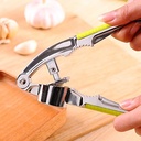 NEW STEEL GARLIC PRESS WITH YELLOW