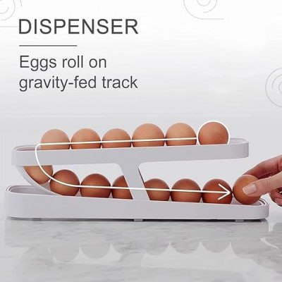 DOUBLE LAYER ROLL-DOWN EGG DISPENSER