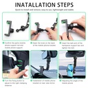 REARVIEW MIRROR PHONE HOLDER