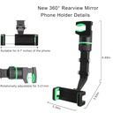 REARVIEW MIRROR PHONE HOLDER