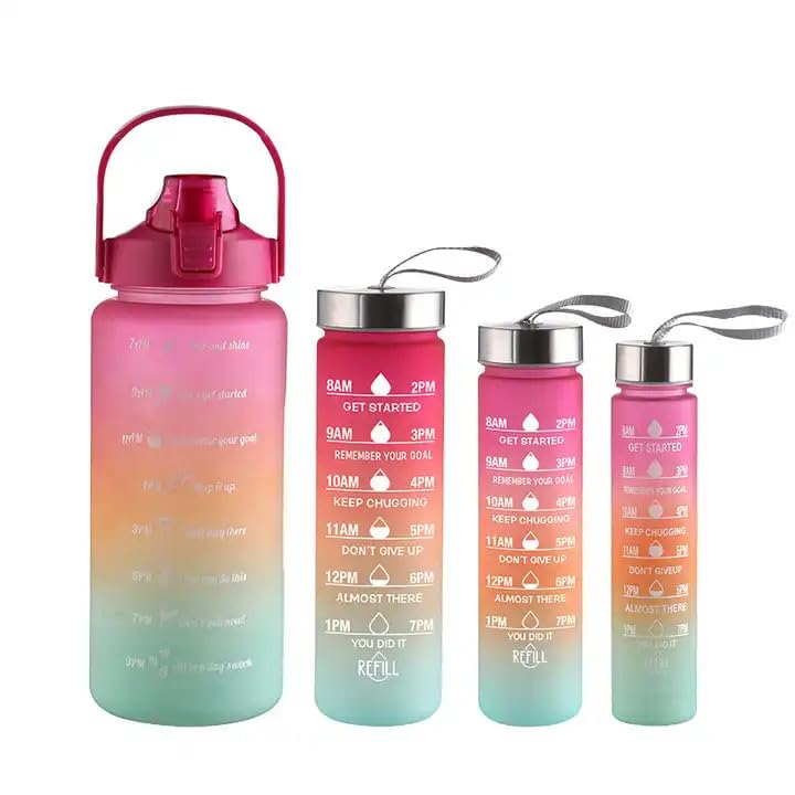 4 PCS MOTIVATIONAL WATER BOTTLE