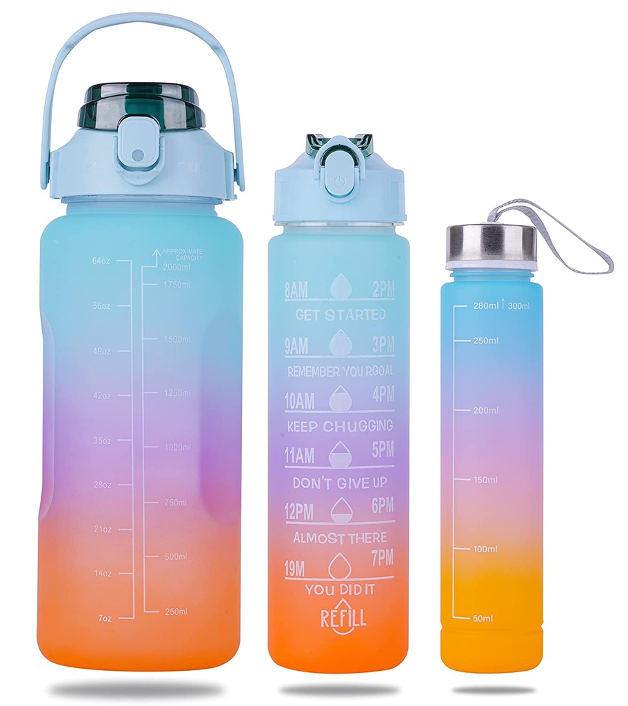 MOTIVATIONAL WATER BOTTLE 3 PCS SET