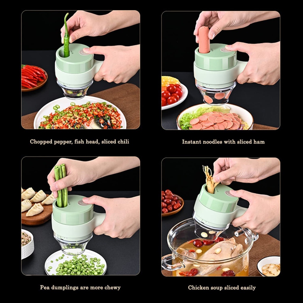 4 IN 1 HANDHELD ELECTRIC VEGETABLE CUTTER