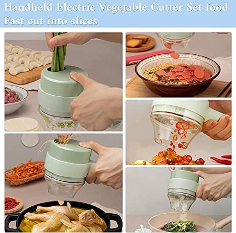 4 IN 1 HANDHELD ELECTRIC VEGETABLE CUTTER