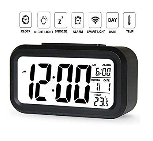 BLACK DIGITAL RECTANGLE CLOCK