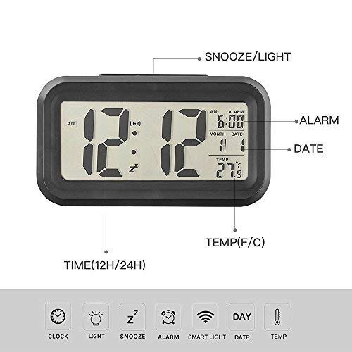 BLACK DIGITAL RECTANGLE CLOCK