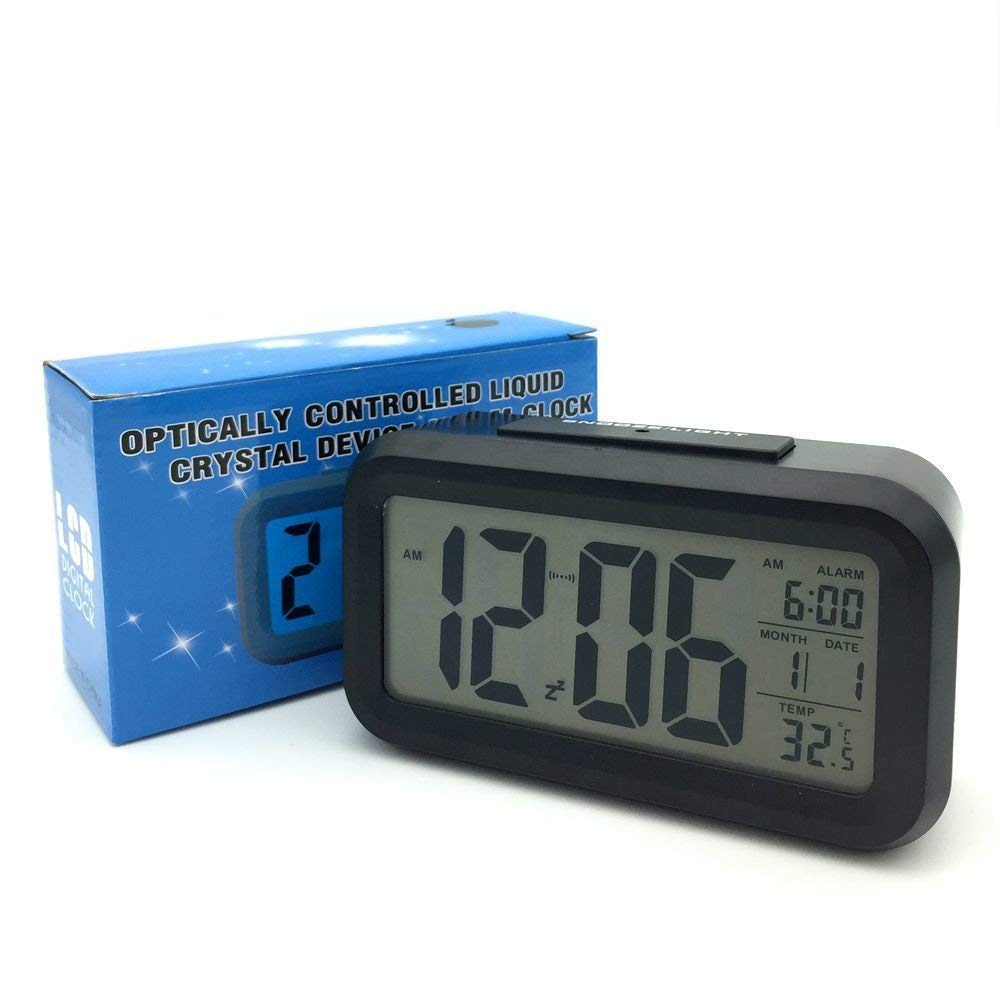 BLACK DIGITAL RECTANGLE CLOCK