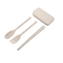 FOLDABLE SPOON FORK AND CHOP STICK SET WITH BOX