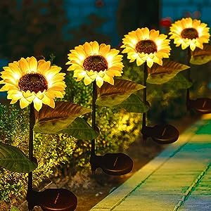 Solar Garden Flower  Design Light (2 Piece Set)