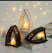 Triangle Shaped LED Lantern   Height: 16CM