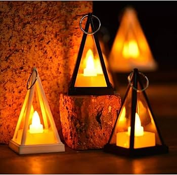 Pyramid Design Mini Lantern - (4 Piece Set)