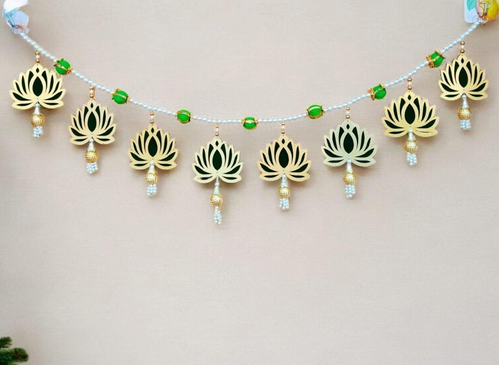 Green Lotus Toran for Door Hanging