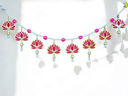 Pink Lotus Toran for Door Hanging