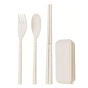 FOLDABLE SPOON FORK AND CHOP STICK SET WITH BOX