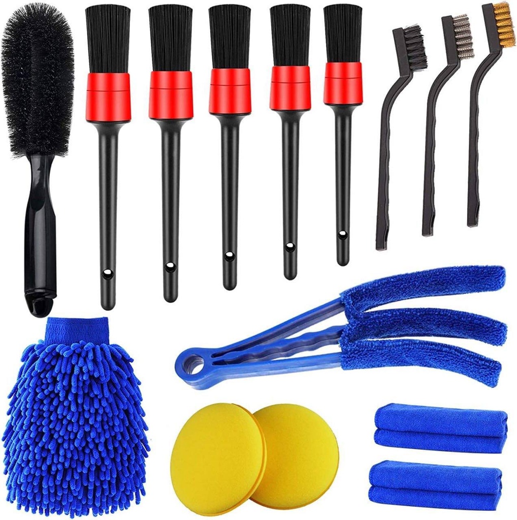 15 in 1 Car Detailing Brush Set