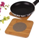 WOODEN SQUARE HEAT POT PAD