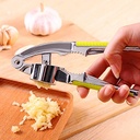 NEW STEEL GARLIC PRESS WITH YELLOW