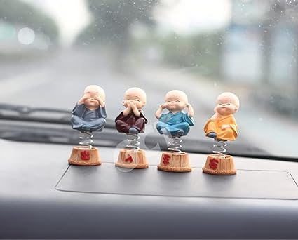 4 Pcs Spring Buddha Monk