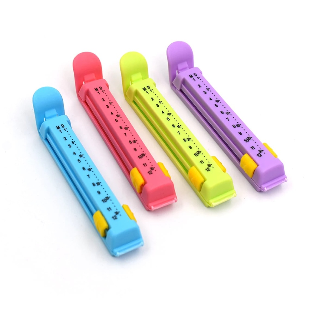 SMALL SEALING CLIP (4 PCS) DATE & MONTH FUN food clip