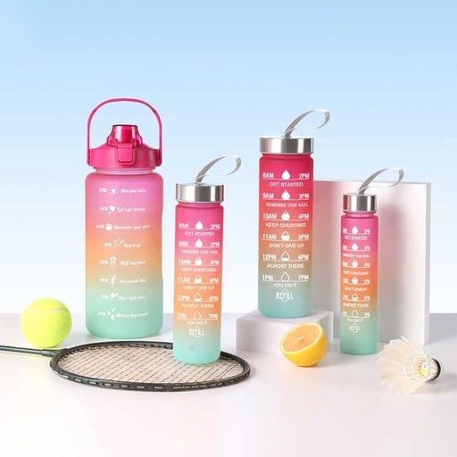 [CZONESRT234] 4 PCS MOTIVATIONAL WATER BOTTLE